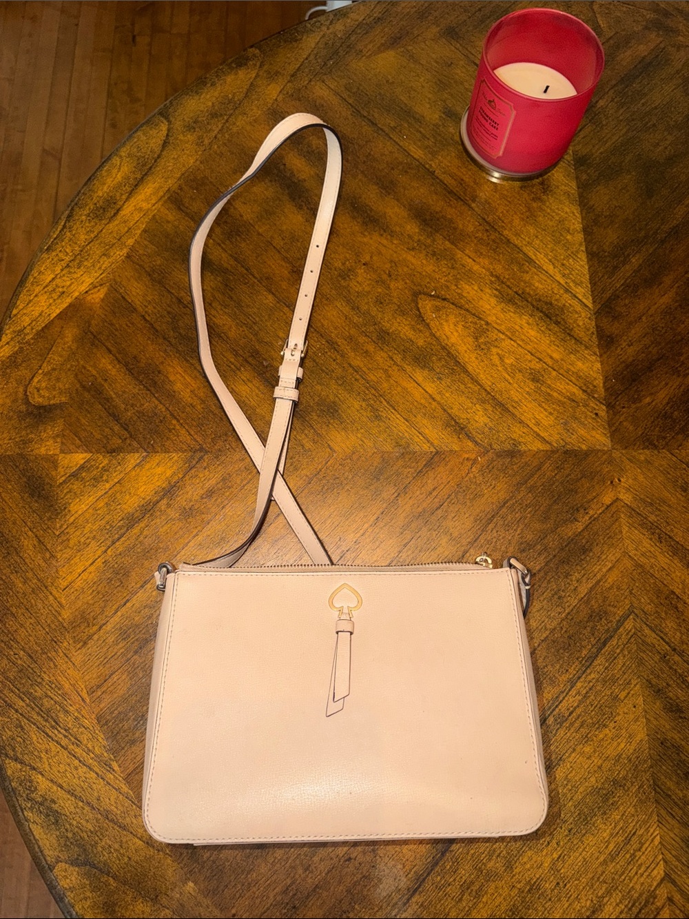 Kate Spade Blush/Nude Crossbody Bag with Gold Accent
